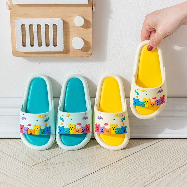 

gw3tk new cute children children non-slip children' slippers summer parent children' slippers girls' sandals anti-skid shoe, Black;grey