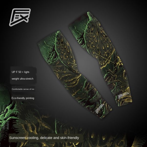 

fbx digital color locomotive sunscreen silk arm tattoo riding locomotive ice ice sleeve sunscreen mosquito sleeve uv protection