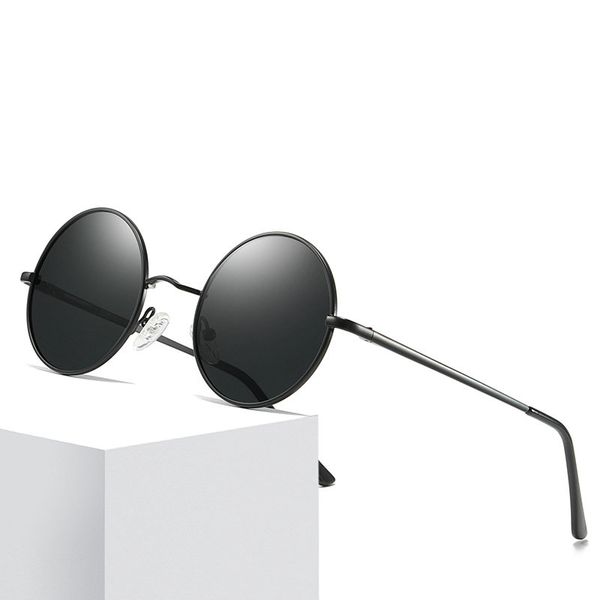 

mincl brand fashion sun glasses polarized coating mirror driving sunglasses round male eyewear for men/women fml, White;black