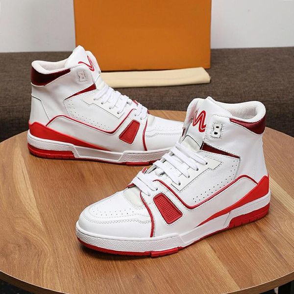 

new arrival trainer sneaker mid -men 's shoes lightweight luxury footwears lace -up fashion sports men shoes zapatos de lujo para, Black