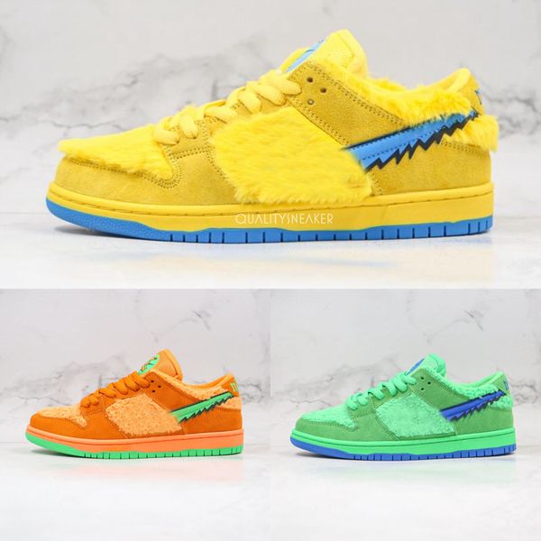 

танцующие медведи grateful dead bears х sb dunk low желтый медведь конструктор обувь мода скейтбординг кроссовки для мужчин и женщин