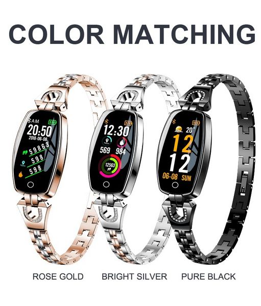 

H8 Smart Watch Men Full Touch Fitness Tracker Health Checker Smart Clock Women Smart Alert Bracelet 3 Style Available