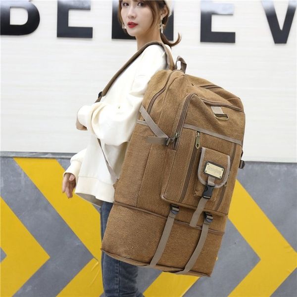 

fashion canvas backpack outdoor sports travel travel bag large capacity 2020 new women's men's outdoor sports mountaineering bag