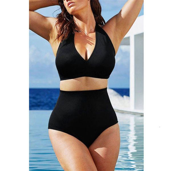 

plus 3xl 4xl size bikini swimsuit women bikinis high waist brazilian push up bathing suits for ladies swimwear women new e, White;black