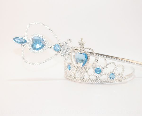 

sales children's plastic diamond multicolor diamond magic w crown ice and snow fairy wand crown, Slivery;white