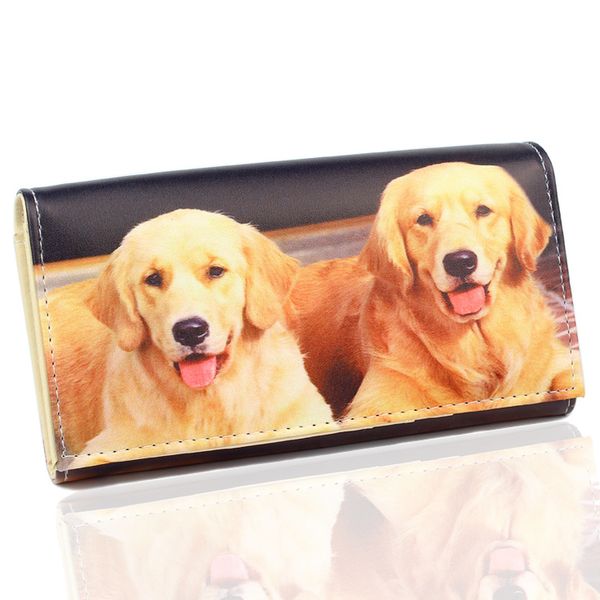 

женщины бумажники long lady клатч кошельки сумки женские толстосумов девушки портмоне карты держатель мешка мультфильм собака fold wallet су, Red;black