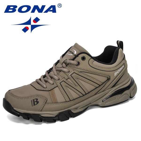 

bona 2020 new designers cow split running shoes outdoor sports shoes men trendy athletic training footwear male jogging sneakers