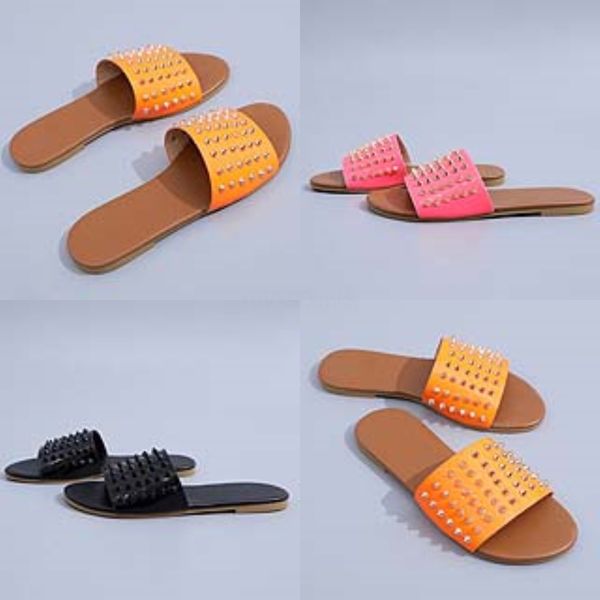 

new women pearl beac soes flat woman sandals summer 2020 woman soes lady fasion slippers soe women deners slipper aq01#611, Black