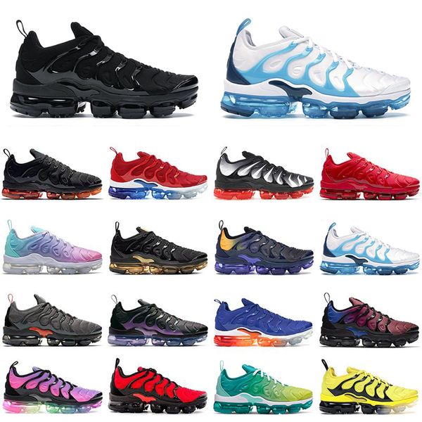 

tn plus mens outdoor chaussures running shoes triple black white beture black volt bleached aqua blue fury womens sports sneakers