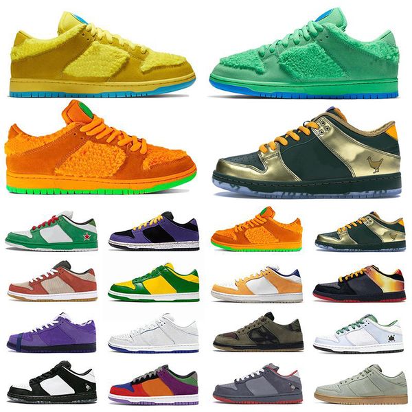 

2020 sell product panda men women running shoes low acg orange green yellow bear