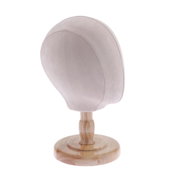 

mannequin head wig holder display stand salon styling hat/cap rack beige, White