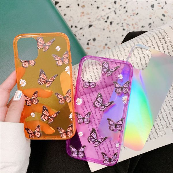 

fashion beautiful butterfly tpu back cover phone case for iphone 12 mini 12 11 pro max xr xs max 7 8 plus