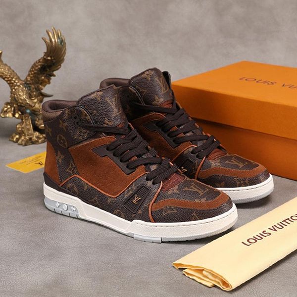 

2020 luxury designer mens casual sport shoes, personality wild high mens casual shoes breathable sport shoes eur 38-46 0137, Black