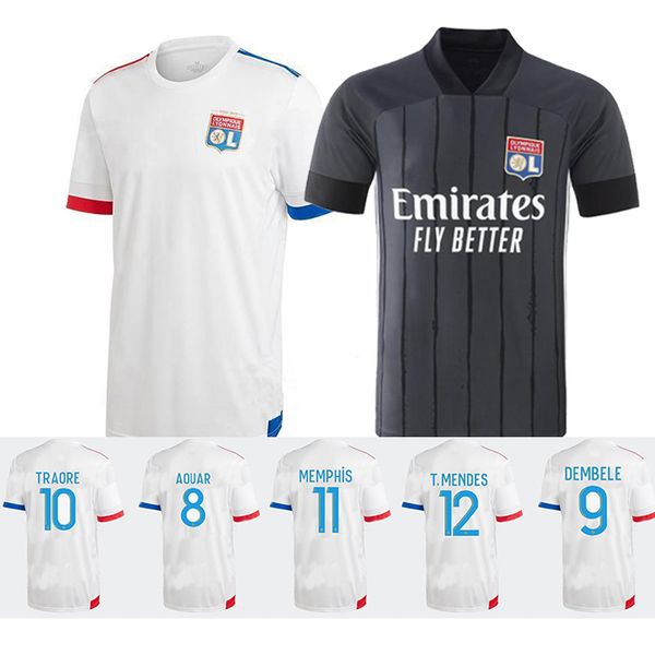 

2020 olympique lyonnais soccer jersey 8 aouar cherki memphis dembele rafael terrier lyon maillot de football men kids sweat shirt, Black;yellow
