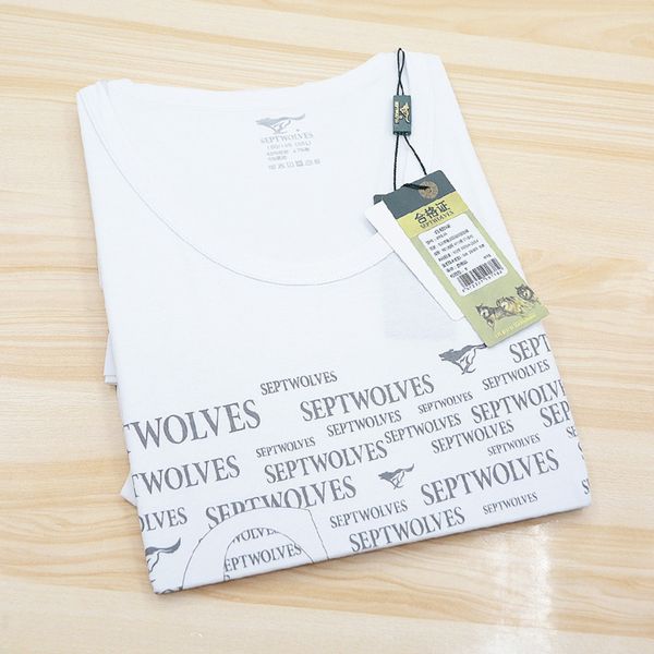 

семь мужчин волк т- летом короткий рукав t- рубашка весной и летом новой моды напечатаны вокруг шеи волк культуры короткий рукав рубашки, White;black