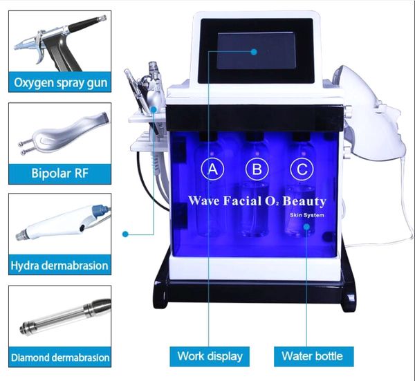 

2020 latest 5 in 1 hydro dermabrasion diamond microdermabrasion bipolar rf bio water peel ultrasonic blackheads removal machine