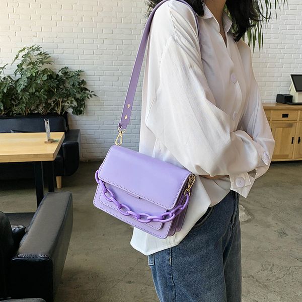 

fashion design chain shoulder bags for women pu leather square bag leisure portable small bags female crossbody bag ladies tote