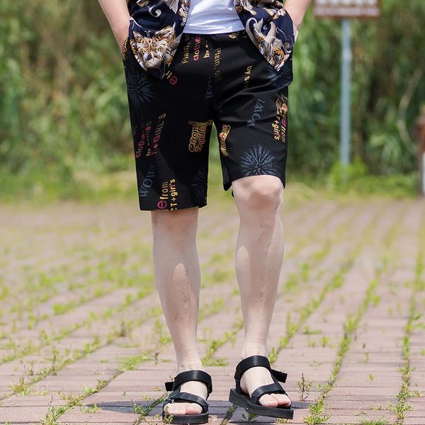 

new sports beach and men's pants cotton shorts trendy casual shorts men's summer loose beach pants