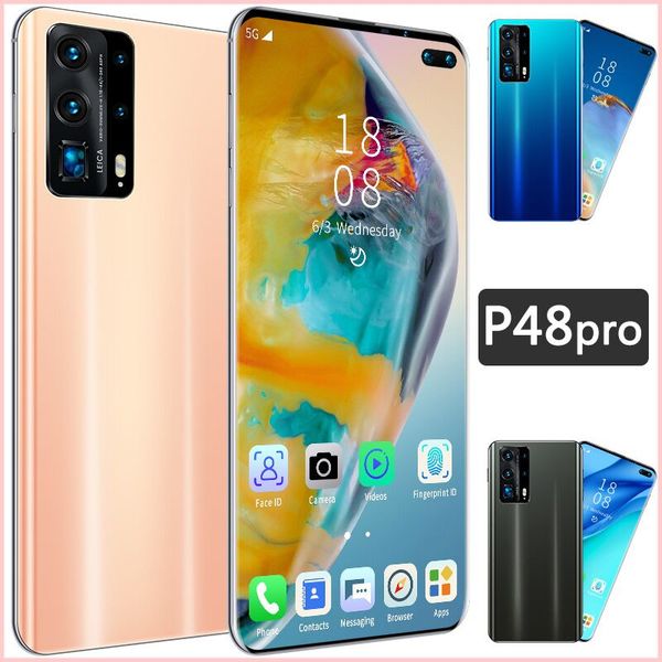 

новый p48pro приграничного мобильного телефон 6,6-дюймовый большой экран 1 + взрыв моделей мобильных телефонов 16g умный android