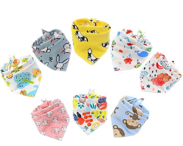 

baby babador bib 8 piece/pack baby cotton bibs y200710