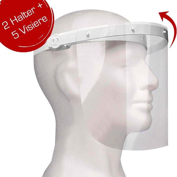

ciclismo cycling mask full face maks protector kitchen oil splash anti-smoke protective mask white 2pc halter with 5pc visiter, Black