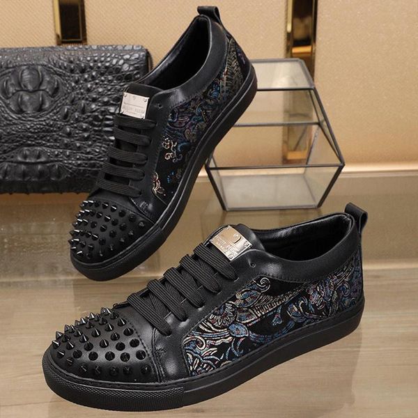 

luxury studs men 's shoes drop ship new arrival low casual zapatillas hombre fashion lightweight comfortable breathable lace -up s