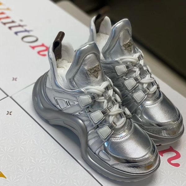 

2020 d3 men and women clunky sneakers lace-up fashion casual men's shoes leather designer luxury women's shoes, Black