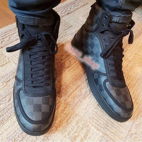 

2020 latest sneaker iconic casual shoes with printed leather hook-and-loop buckle sneakers for men and women, Black
