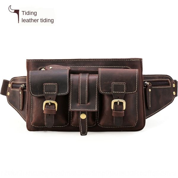 

qifdh tiding horse fashion casual murse tiding horse leather fashion b leisure chest bag 3033 outdoor men leather pocket cowhide messenger b, White