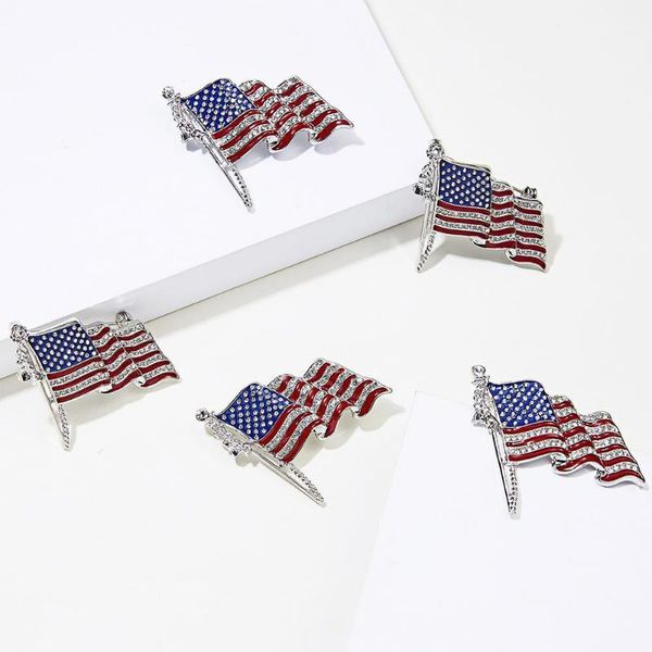 

1pcs american flag lapel pin united states mini brooches tack star pins badge fashion hat accessories usa stripe o6i0, Gray