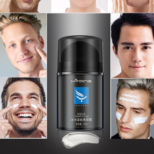

for men only skin nourishing ingredients natural color no need to remove makeup oil control wholesale brighten skin tone plain cream, White