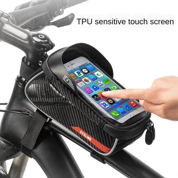 

tq8vj neutral hard case front beam mountain bike mobile phone touch screen upper tube bicycle mobile bicycle bag saddle bag riding equipment