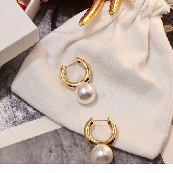 

o selling explosion models simple and delicate pearl fashion designer earrings luxury designer jewelry women earrings, Golden