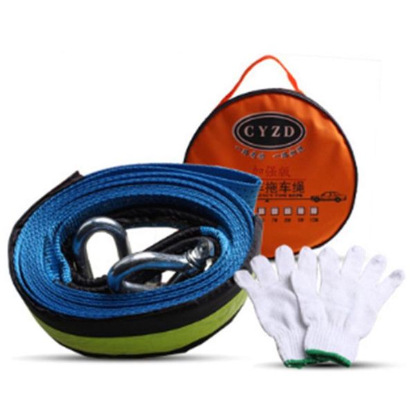 

3m 8tons car towing rope tow rope car traction trailer with cable u-hook