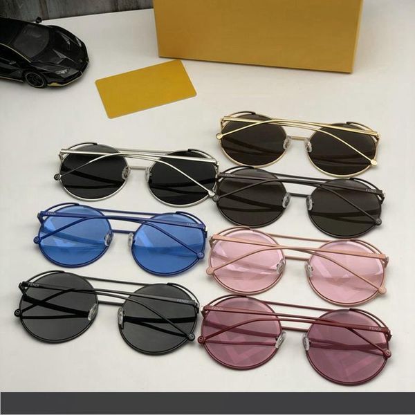 

new style in spring and summer designer sunglasses men and women sunglasses circular retro color sunglasses network celebrities with the sa, White;black