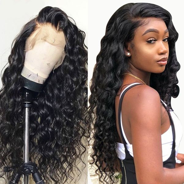 Synthetic 24inch Natural Preto Longo Kinky cabelo encaracolado baratos rendas frente Wigs bebê cabelo de alta temperatura fibra macia Lace Wigs livre DHL