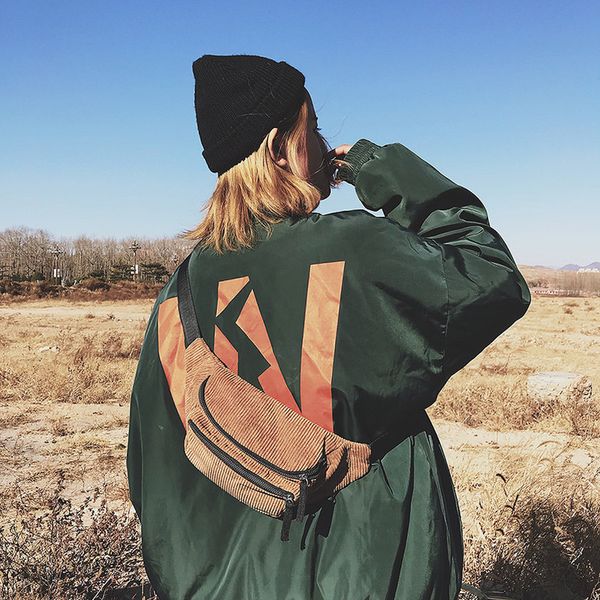 

ladies designer canvas fanny pack fashion street money banana phone chest bag bum belt bagswomen men corduroy waist bag 500