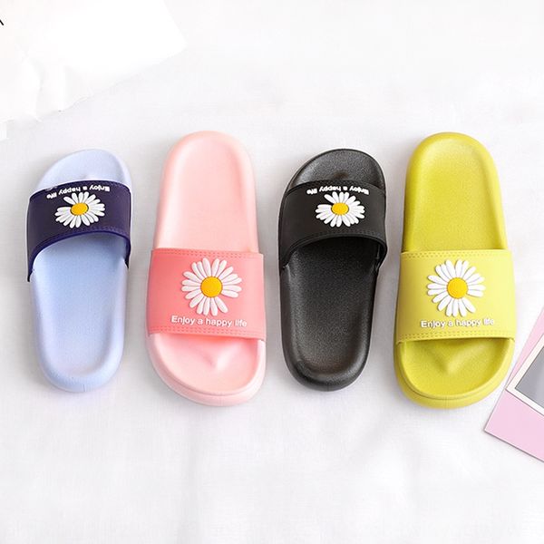 

auk7p net sandals children' shoes red daisy children' slippers cartoon fashion indoor waterproof anti-skid parent-child shoes ne, Black;grey