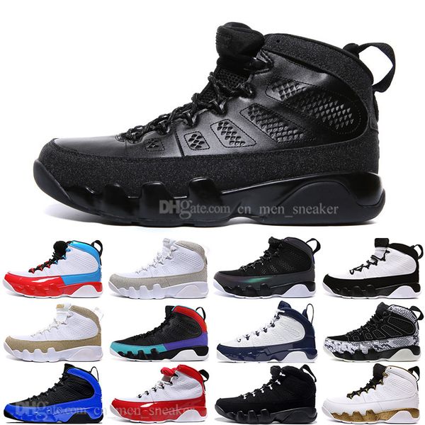 

gym red 9s dream it do it mens basketball shoes unc og space jam 9 all black sneakerskin men sport design sneakers trainers, White;red