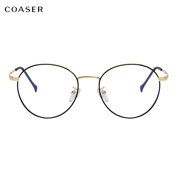 

vintage round metal frames anti blue ray eyeglasses computer glasses optical eyeglasses women eye protection spectacle glasses, White;black