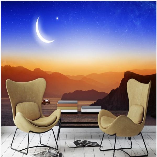 

beautiful scenery wallpapers landscape painting starry sky wallpapers night scene tv background wall