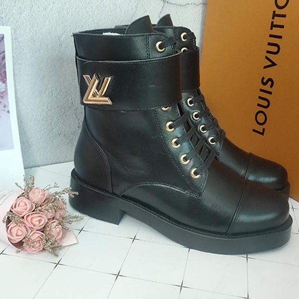 

2020 printed stripes short boots hook loop leather womens motorcycle boots,fashion personality wild womens martin boots size 35-42 00045, Black