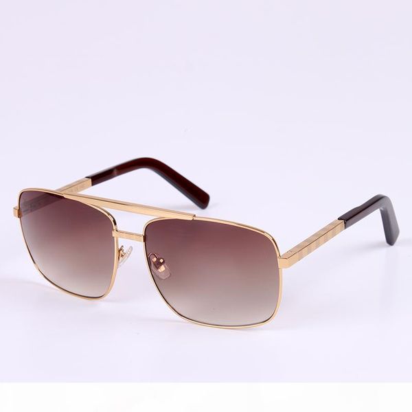 

luxury- men brand designer sunglass attitude sunglasses square logo on lens men sunglass shiny black gold brand new with box, White;black