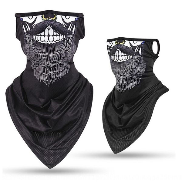 

kcubk ice silk triangle towel breathable outdoor head neck cover men's and triangle scarf women's riding sun protection mask scarf, Black