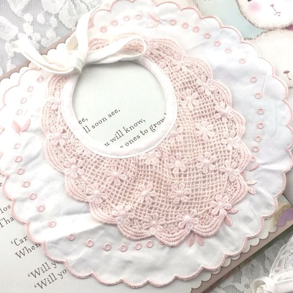 

pure cotton embroidered triangle saliva saliva towel ins triangle towel baby and baby products oem
