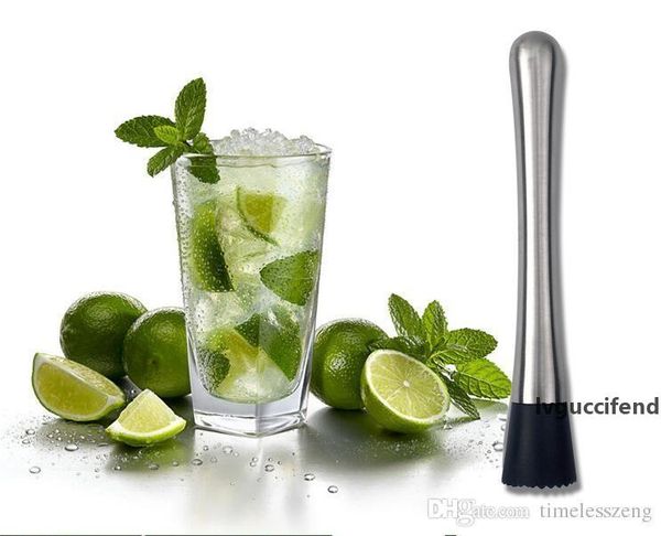 

stainless steel ice cocktail swizzle stick fruit muddle pestle popsicle sticks crushed ice hammer bar tools wine tools