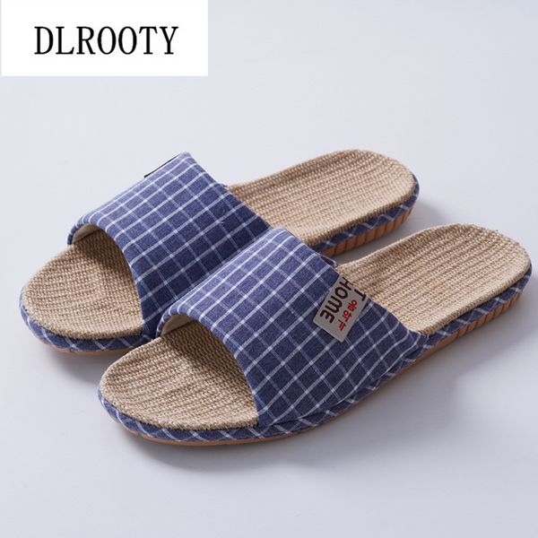 

men slippers sandals shoes flip flops new summer fashion checkered breathable non-slip man home slides casual male, Black