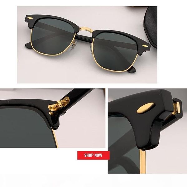 

2020 wholesale factory classic designer sunglasses women men's hd lens driving club sun glasses uv400 master 51mm gafas sol, White;black
