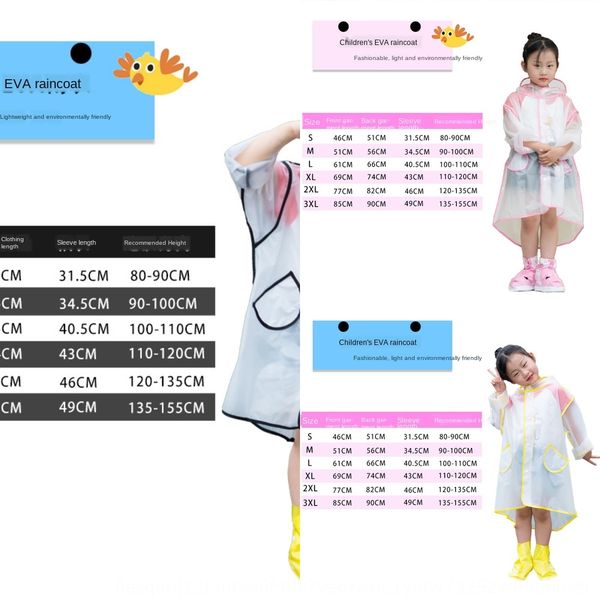 

kkcci cartoon children thickened raincoat for pupils babies boys cloak cloak and children transparent kindergarten waterproof poncho for gir, Black