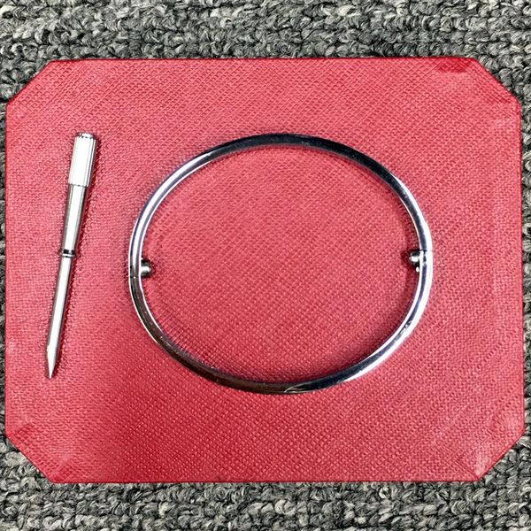 

love titanium steel silver rose gold without diamonds bracelet bangles women men screw bracelet couple jewelry no original box5izd, Black